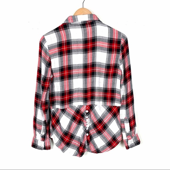 Beach Lunch Lounge Top Shirt Flannel Red Small - Picture 6 of 7